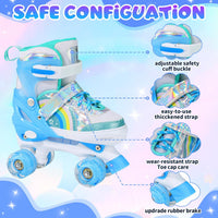 SHDSL pink rainbow light up adjustable roller skates for girls - view 25