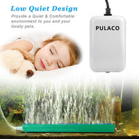 PULACO Ultra Quiet Mini Aquarium Fish Tank Air Pump for 1-20 Gallon - image 2