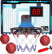 Indoor Basketball Hoop with Auto Scoring - LED Basketball Hoop & Scoreboard