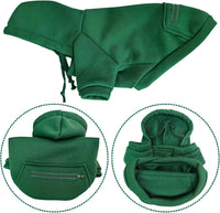 Dog Hoodies for Small Dogs with Zipper Pocket - Green / X-Large - image 3
