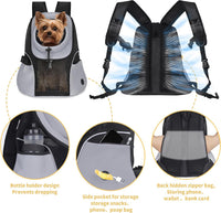 WOYYHO Pet Dog Carrier Backpack - Grey / Medium(5-9lbs) - image 3
