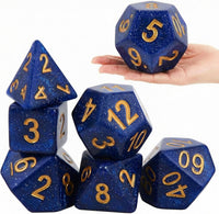 Arrowbash jumbo foam polyhedral dice set of 6 in rainbow colors
