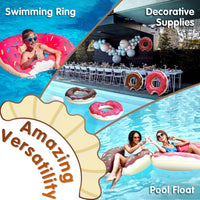 DMAR Donut Pool Float, Donut Tube & Ring for Beach & Pool - 23.4in Chocolate Brown - image 4