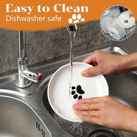 6 Pack Cat Food Bowl, Ceramic Cat Bowls, Anti Whisker Fatigue Cats Bowl Set, 5.9 Inches Shallow Wide Kitten Plates for Food and Water