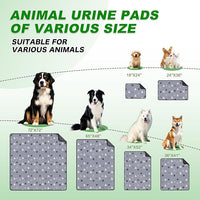 Washable Pee Pads, Puppy Pee Pad for Dogs, 2 Pack Absorbent Reusable Training Dog Pads Pet Puppy Pads, Non-Slip Potty Pads for Whelping, Playpen, Crate, Bed, Grey 36"x54"