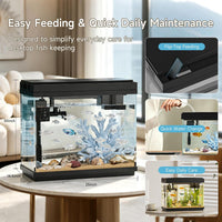 2.5 Gal Fish Tank Starter Kit, Smart Self-Cleaning Desk Aquarium – Essentials for Fish - image 2