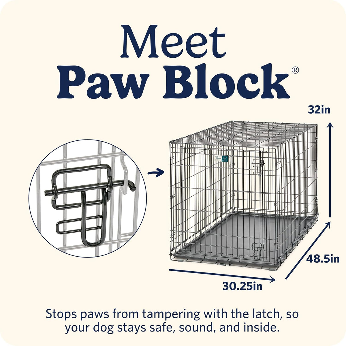 LifeStages by MidWest 36-Inch Double Door Crate, M-L Breeds - Single Door / Fits 48-inch Crate - image 3