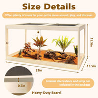 PROLEE Retile Tank, Bearded Dragon Tank - Oak / 34 Gallons - image 2