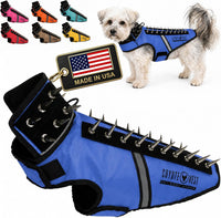 CoyoteVest SpikeVest Dog Harness, Made in the USA, XS-Yellow – Essentials for Dogs - Royal Blue / Small