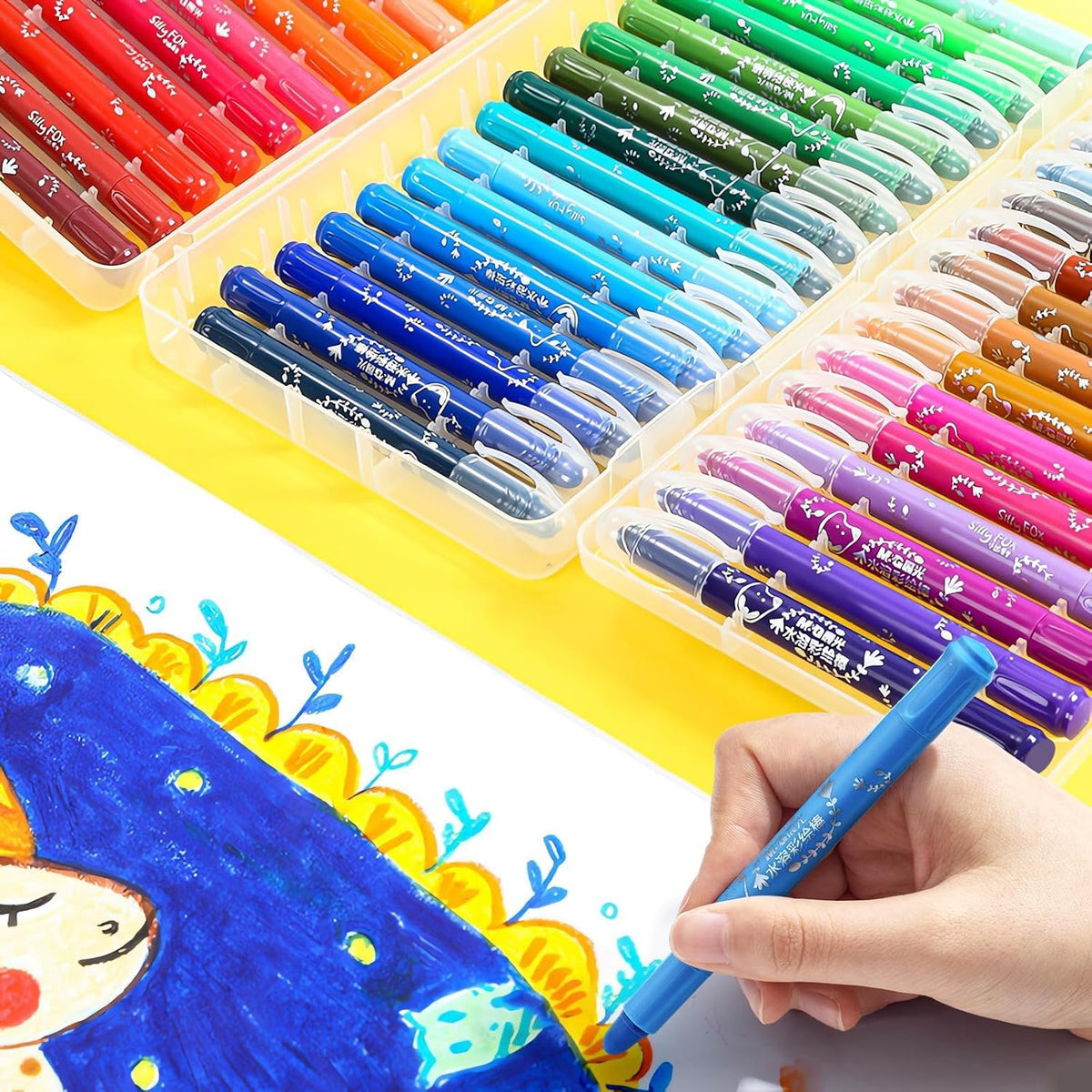 M&G Washable Tempera Paint Sticks - 48 colors