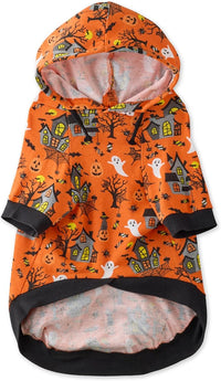 Rocky – The Orginal Lightweight Hooded TEE 100% Organic Cotton Dog Hoodie Pet Coat Sweater for Small, Medium, Large Dogs, Spooky, Medium