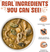 Weruva Classic Cat Food, Marbella Paella with Mackerel, Shrimp, & Mussels in Gravy, 3oz Can (Pack of 24)