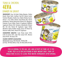 Weruva BFF Minced Natural Wet Cat Food, Tuna and Chicken 4 Eva in Gravy, 3oz Can, Pack of 24
