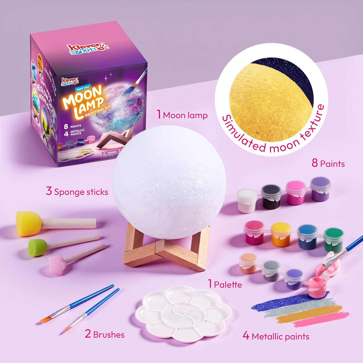 Klever Kits DIY 3D Moon Night Light - Moon - image 2