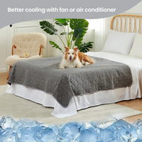 Cozy Bliss Leakproof Cooling Blanket for Large Dogs, Q-Max 0.5 - Heather Charcoal Grey / 60*80 - image 2