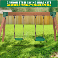 BeneLabel green A-frame middle swing set bracket made of powder coated steel - view 20