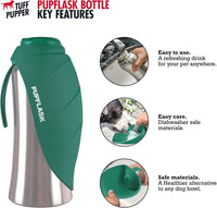 PupFlask Large Dog Water Bottle - 27 Ounce / Quetzal Green - image 2