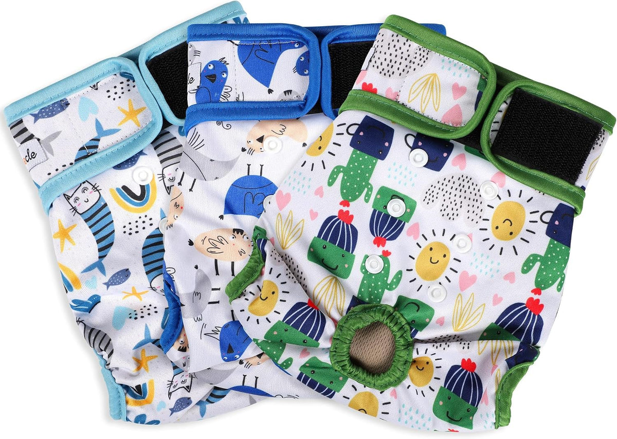 Washable Female Dog Diapers - XX-Large(27.5"-33"Waist) / Cactus - image 2