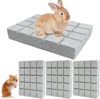 Hamiledyi 4PCS Rabbit Scratching Pads Bunny Lava Grinding Claw Pads Small Animal Foot Pads Hamster Scratch Board Chew Toys for Gerbil Chinchilla Hedgehog Guinea Pig Cage Accessories