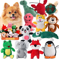 LEGEND SANDY Tough Dog Toys - 12 Pack Mixed Animals