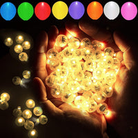 50pcs White LED Balloon Lights - 200PCS / Warm White