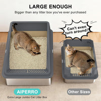 AIPERRO Stainless Steel Litter Box - Dark Grey / XXX-Large - image 2