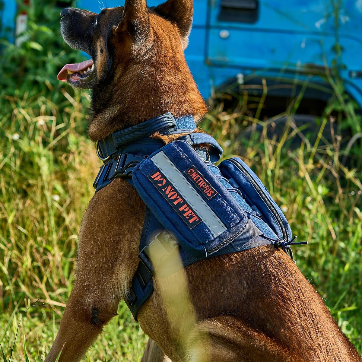 OneTigris Service Dog Vest Harness Saddle Bag Backpack Pouch – Essentials for Dogs - Blue - image 2
