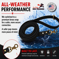 Biothane Leash, Brass, 6 ft x 5/8, Black – Essentials for Dogs - 3/4 / Black - image 3