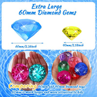 MARFOREVER Extra Large Diving Gem Pool Toys 60MM Extra Big Colorful - Extra Large Gems - image 2