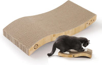 Reversible Wave Cat Scratcher for Indoor Cats - Oak / 1pcs