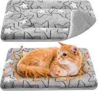 2 Pack Self Warming Cat Dog Bed Pad - Grey / 21" X 14" / Double Star