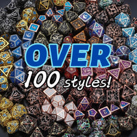 QMAY Mystery Dice Set – 7 Pcs Acrylic Polyhedral Dice + 1 Pcs Velvet Bag – Fun for Kids & Family - 1 bag Metal Mystery Dice - image 2