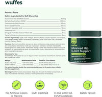 Wuffes Advanced Dog Hip and Joint Supplement with Glucosamine, Chondroitin, Omega 3, MSM, and Green Lipped Mussel, 120 Pork Flavored Chews for Small Dog Breeds