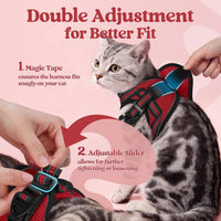 rabbitgoo Cat Harness and Leash Set, Step-in Soft Vest - S / Red - image 2