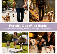 Portable Dog Water Bottle with Food Container - Black / 19oz - image 4