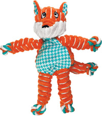 KONG Floppy Knots Rope and Plush Dog Toy - Fox / Medium/Large