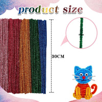 Black Pipe Cleaners for Crafts, Craft Supplies, Arts and Crafts - Glitter - image 3