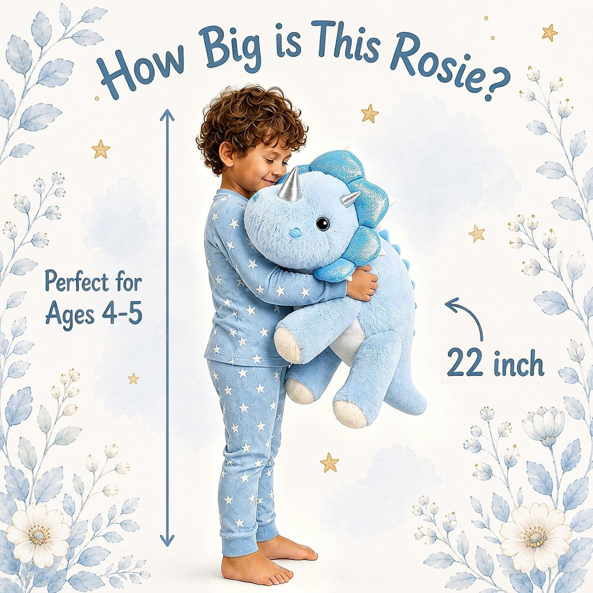 gnomantic Turtle Weighted Stuffed Animals, Plush Pillow for Kids – Fun for Kids & Family - Blue Dinosaur / Medium / Dinosaur - image 2
