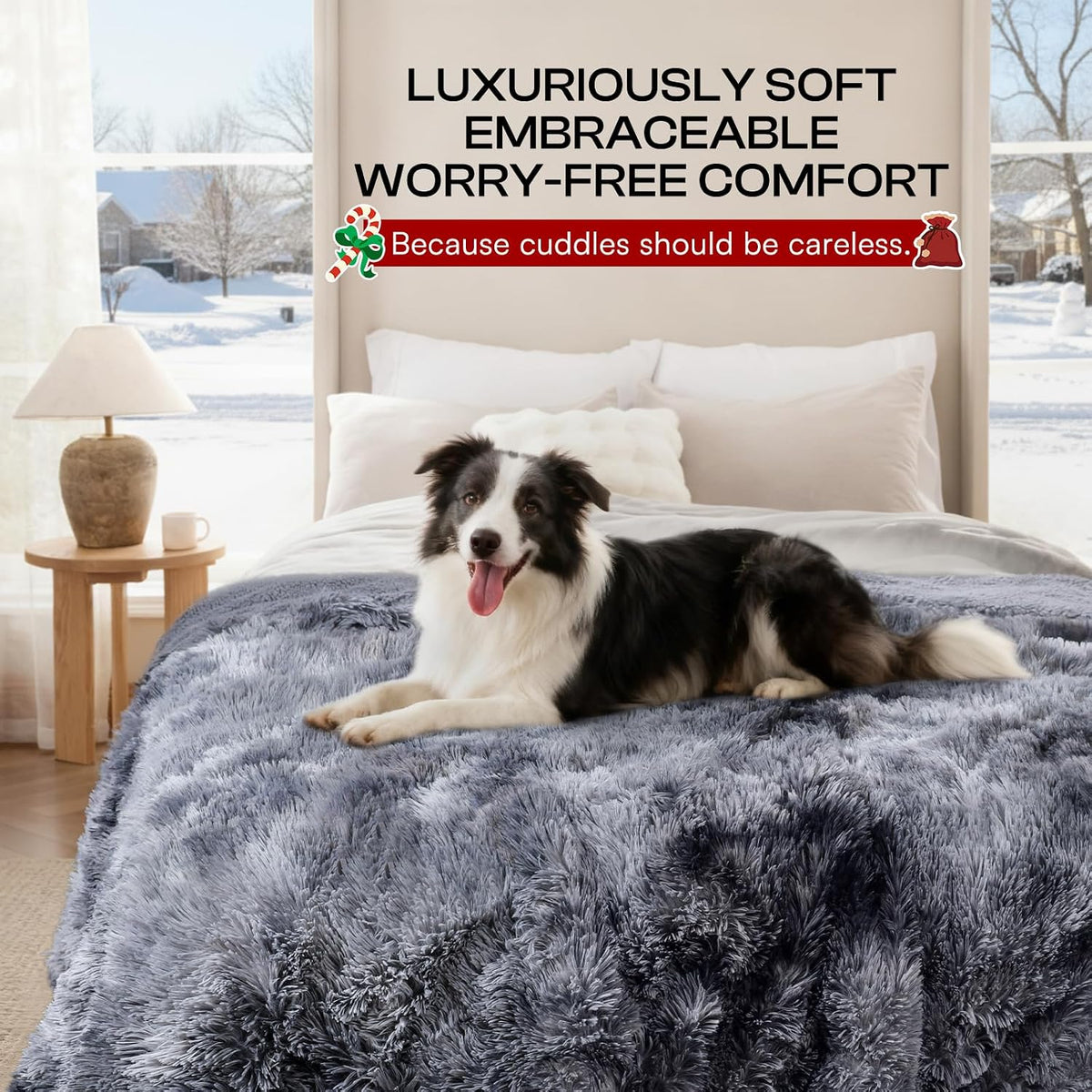 Luciphia Calming Waterproof Dog Blanket - Tie-dye Grey / 40"x50" - image 4
