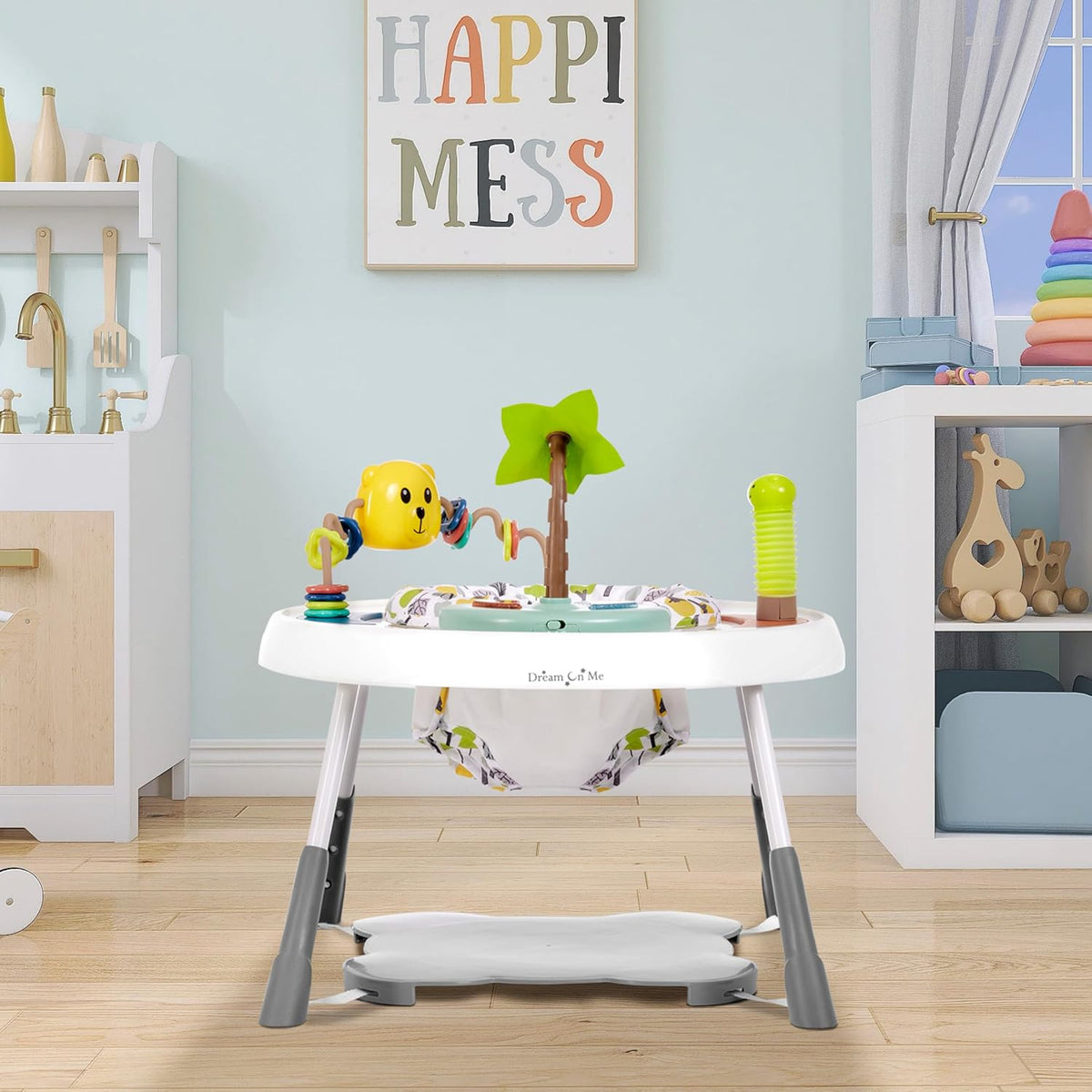 Dream On Me Curio Sit N Seek baby activity center in lime with rotating seat and detachable toys - view 6