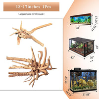 majoywoo Natural Driftwood for Aquarium Decor Fish Tank Decor Reptile - Spiderwood 13 to 17 Inch(Pack of 1) - image 2