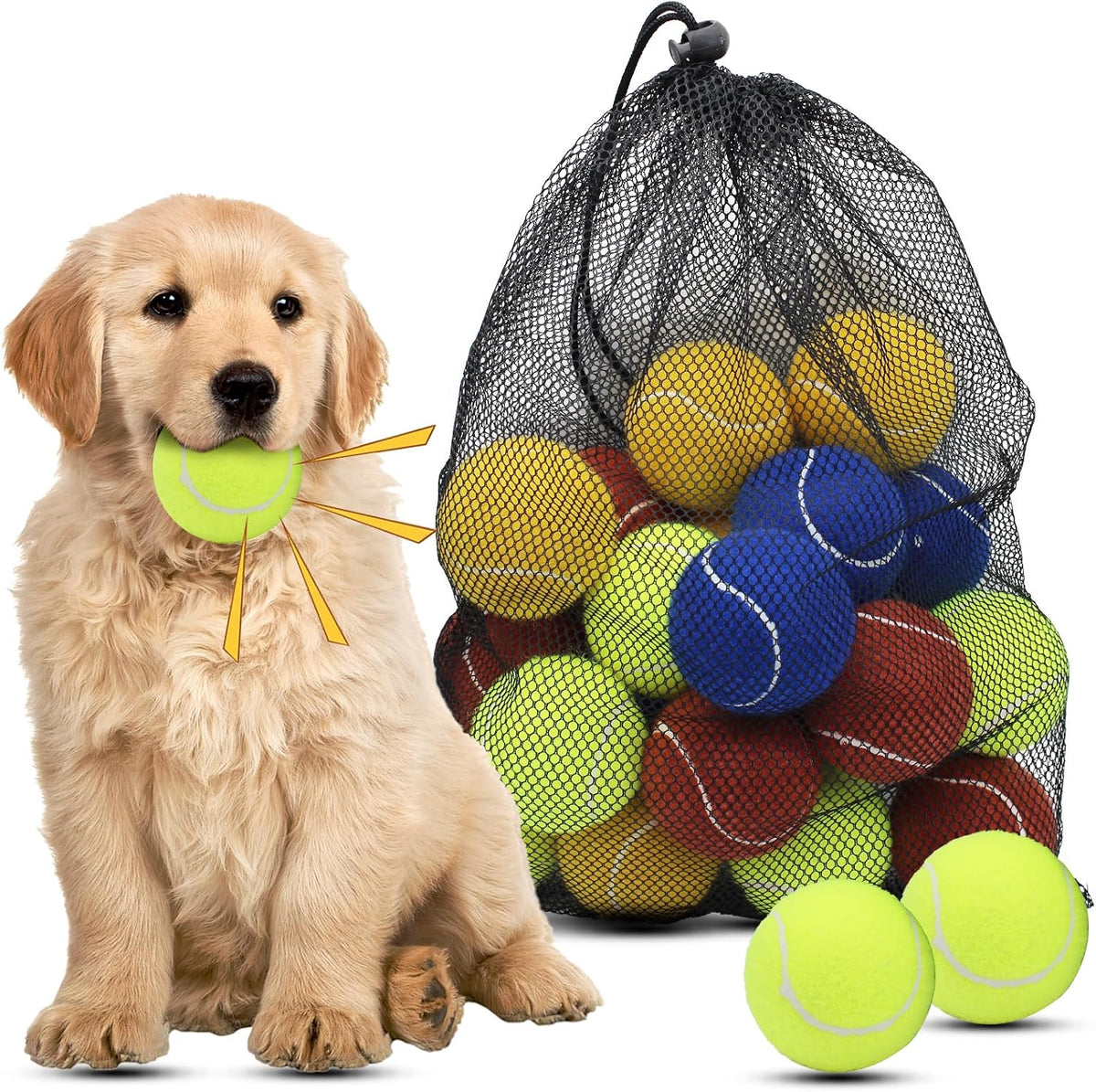 Magicorange Dog Tennis Balls - Multi-colored / 20 Pack