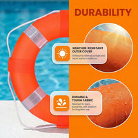 CtopoGo 20 inch foam throw ring buoy life preserver with cloth cover - view 5