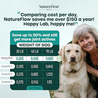 Joint Supplement for Dogs, Power of Nature Made in USA, Unique Formula: Green-Lipped Mussel, Glucosamine, Chrondroitin, MSM, Devils Claw, Hip and Joint Supplement, All Breeds - 100 ct