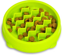 Catstages Kitty Slow Feeder Bowl for Cats & Kittens, 3/4 Cup - Slow Feeder - Green