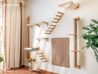 FUKUMARU Cat Wall Shelves, Sisal Mat - Wood color / 1 Pack - image 4