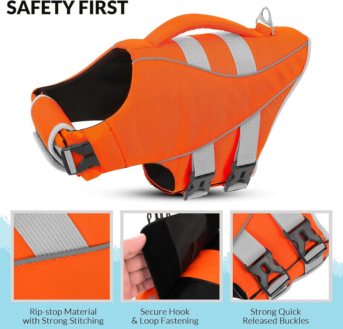 Queenmore XS Dog Life Jacket - X-Small / HiVis Orange - image 2