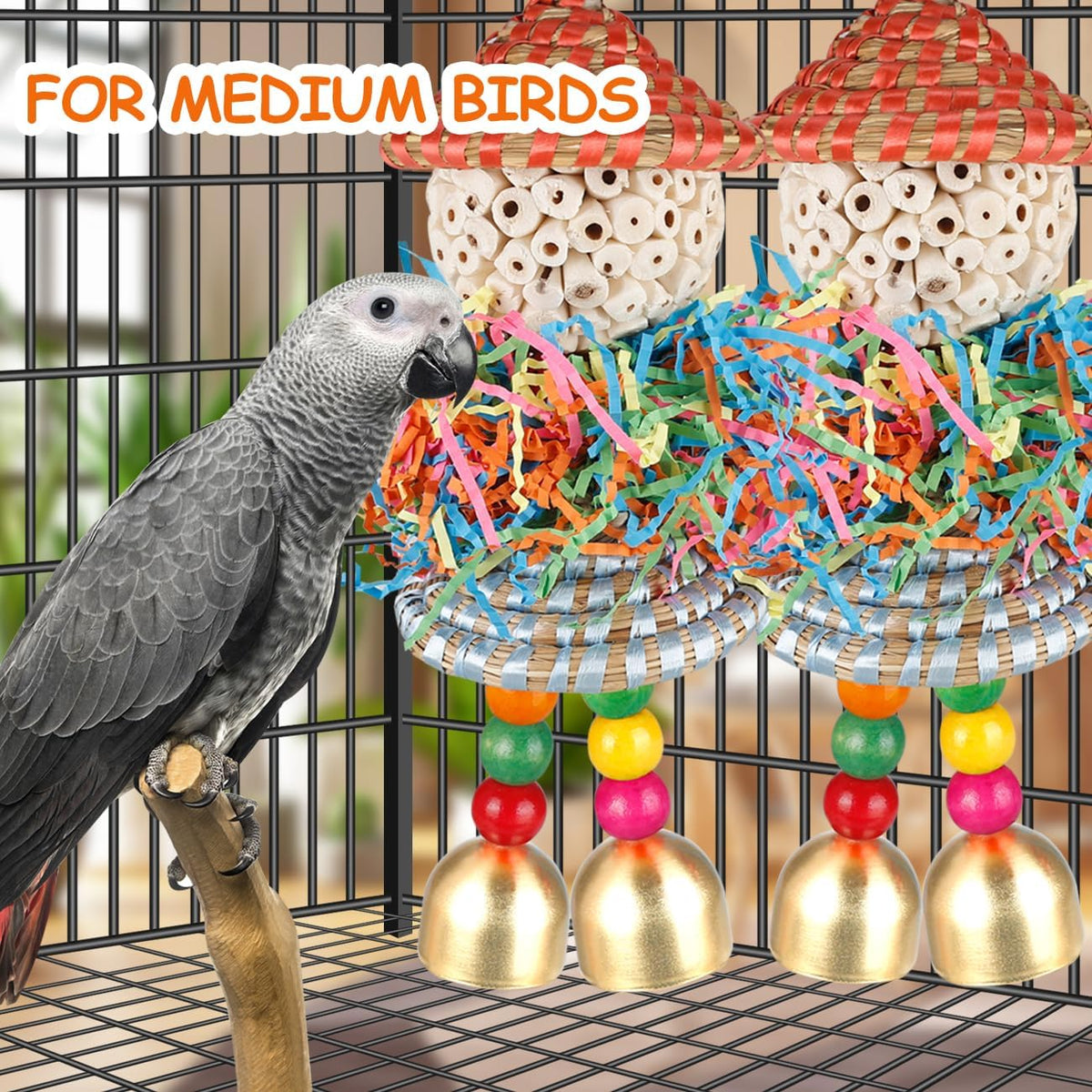 Bird Toys, Cockatiel, Conure, Love Birds, Parakeets - Large - image 2