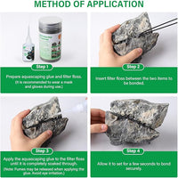 Cotton Wool for Aquascape- Gap Filler Cotton for Rocks & Wood | Aquarium Safe Bonding Material | Secure Adhesive Helper (Light Yellow(Dragon Stone Color))