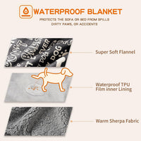 Waterproof Dog Blankets for Large Dogs 50"x60" Dark Grey – Essentials for Dogs - Letters / 50"x60" - image 3